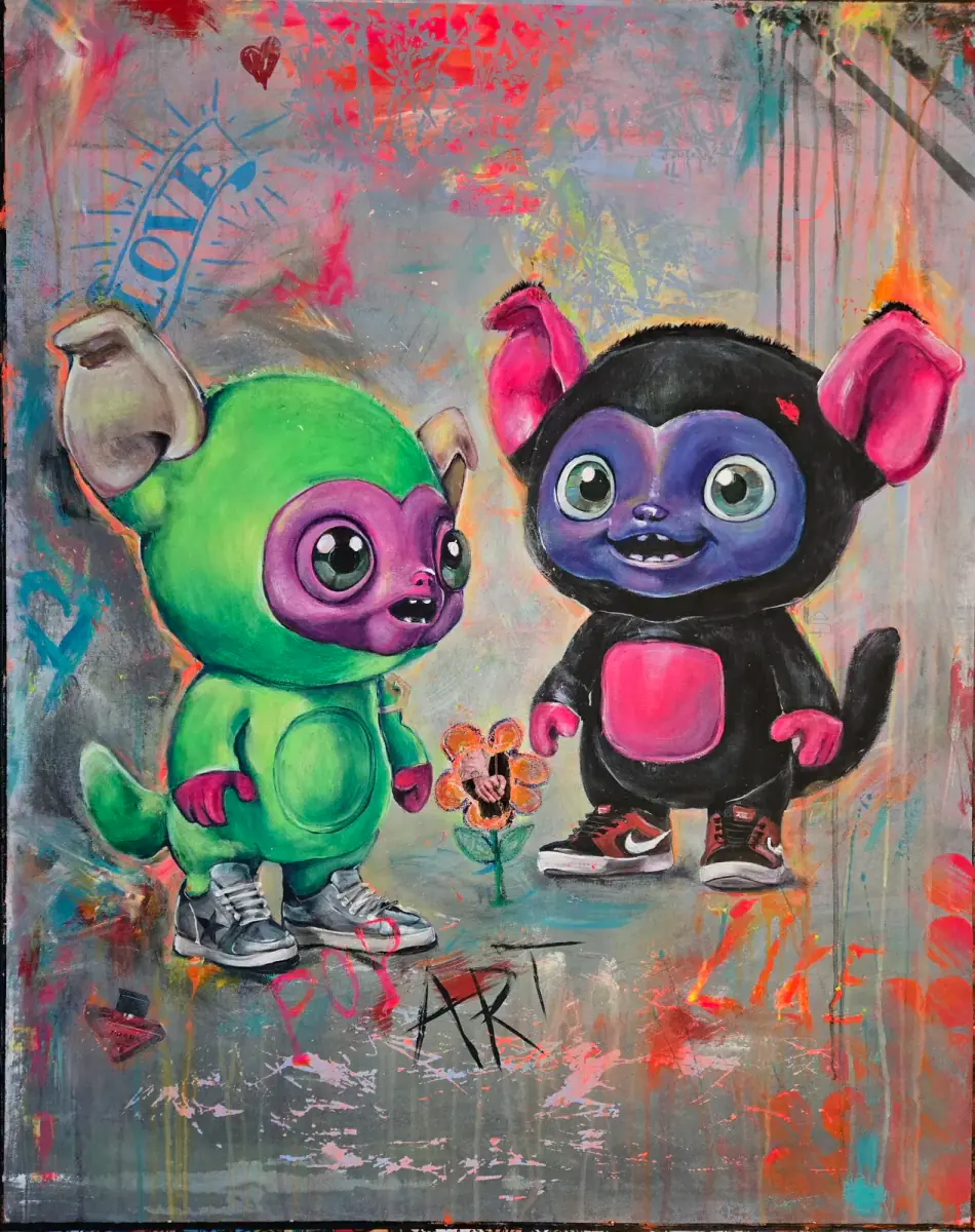 Glimmu. - Akryl - Abstract - 76×90 cm av Lana Blink