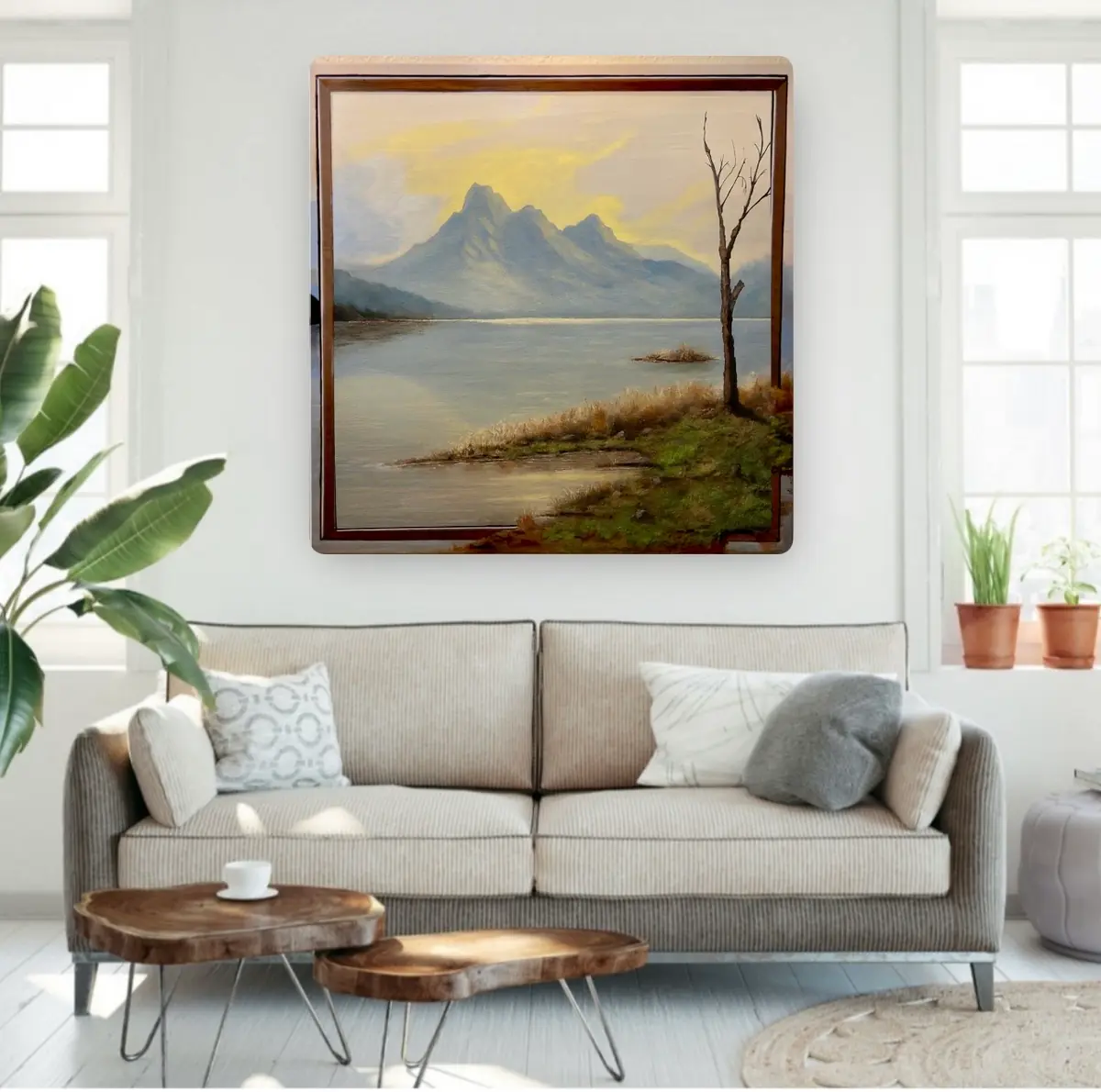 Stillhetens Udde - Acryl - Contemporary - 90×90 cm door KvantART