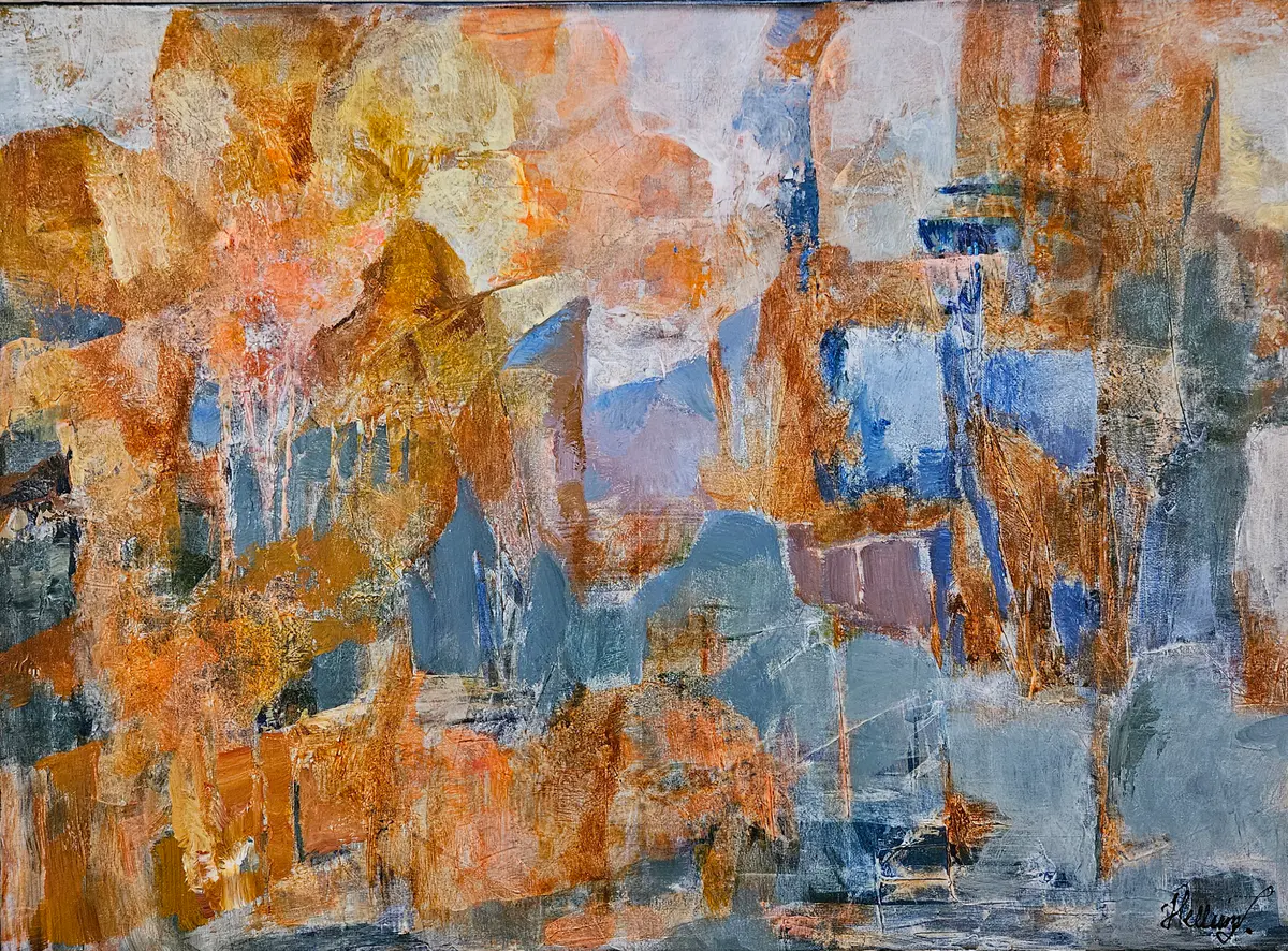 Traces – Acrylic – Abstract – 70×50 cm by Tatiana Hellum