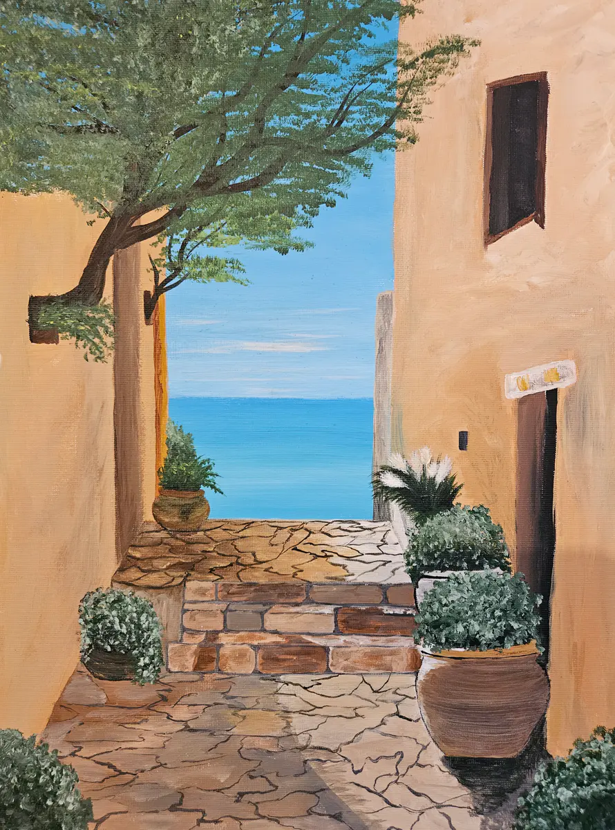 Drömmar vid Havet - Akryl - Abstract - 30×40 cm av Stefani Miletic