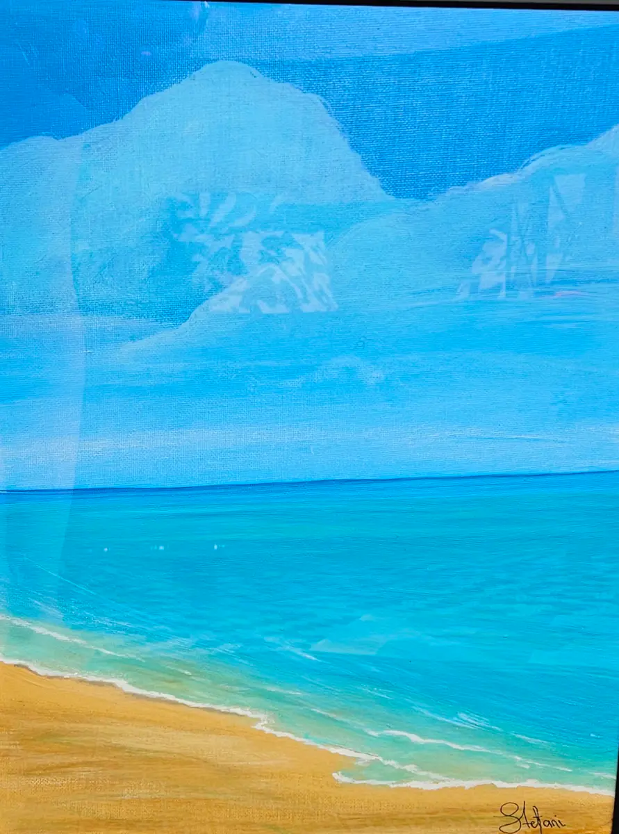 Horisont av Evig Blå - Akryl - Landscape - 30×40 cm av Stefani Miletic