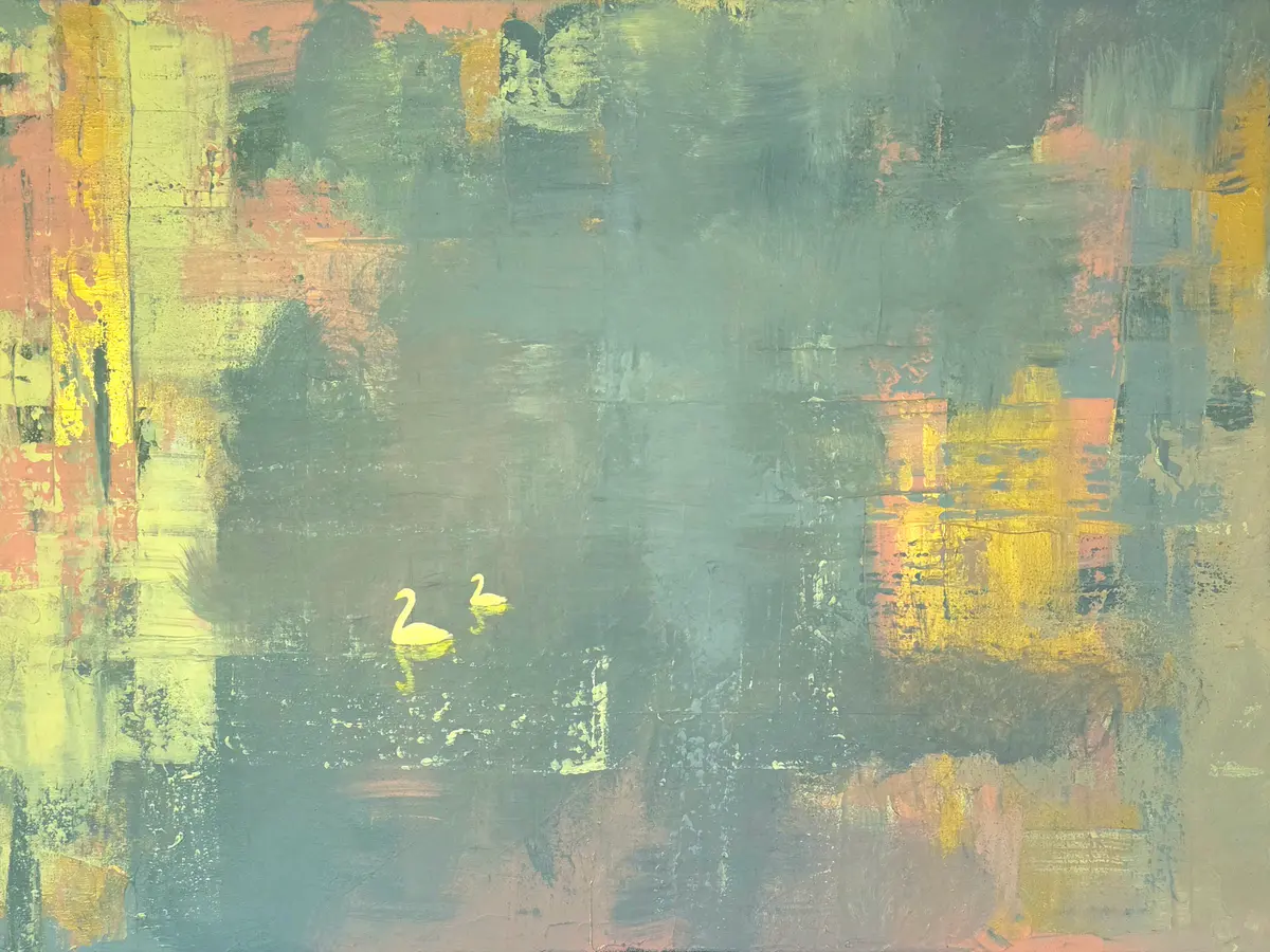 I samme retning - Acryl - Abstract - 80×60 cm door Mlys Art