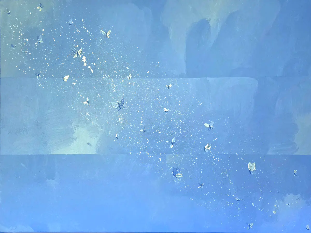 På vej - Acryl - Abstract - 80×60 cm door Mlys Art
