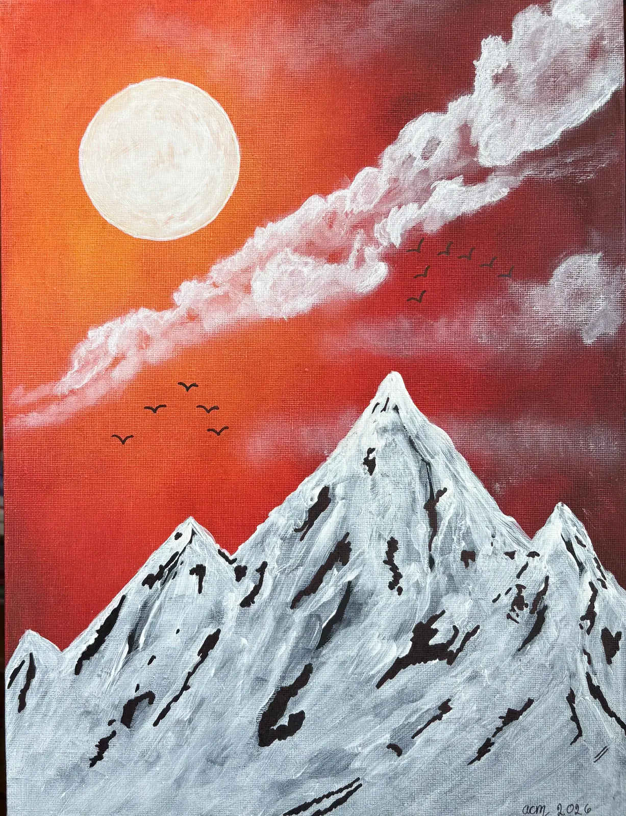 De snöiga bergen - Acryl door Ann-Christin (Acmpainting) Martinsson