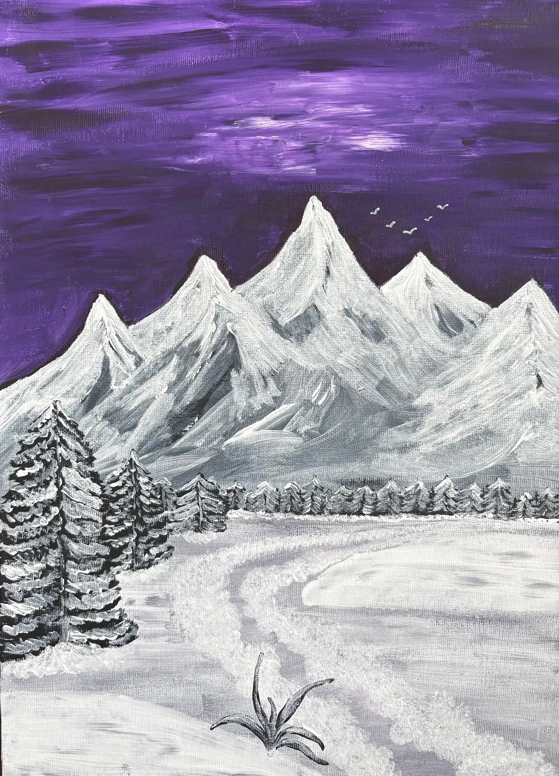Mitt vinterland - Acryl door Ann-Christin (Acmpainting) Martinsson