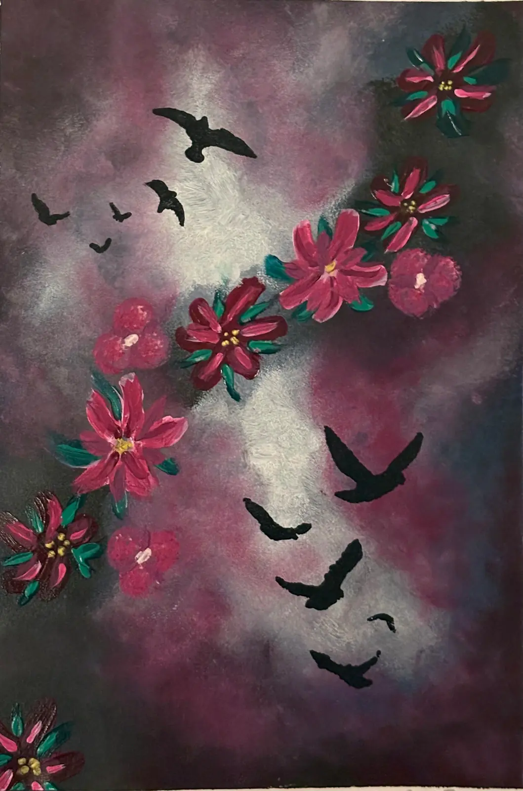 Nattflykt - Acryl door Ann-Christin (Acmpainting) Martinsson