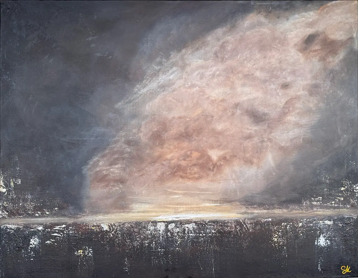 Cosmic Genesis - Acryl - Abstract - 100×80 cm door Safa Khalaf