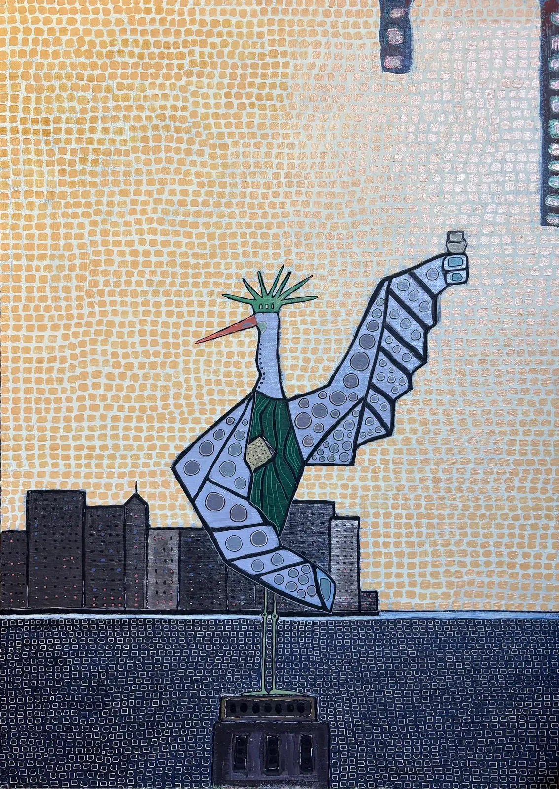 Statue of Wings – Acrylic by Vivianne Otsa