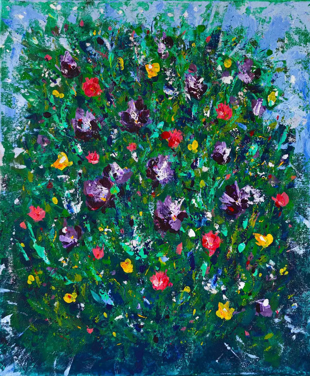 Breath of Summer - Acryl - Abstract - 50×60 cm door Irina Nikolaeva