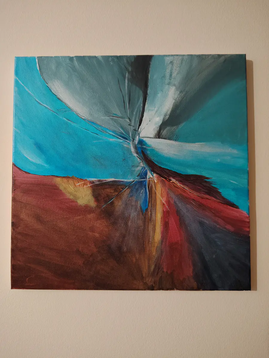 Crack - Acryl - Abstract - 40×40 cm door Dragana Spasovic