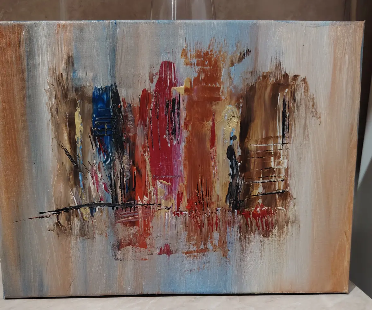 Urban Story - Akryl - Abstract - 40×30 cm av Dragana Spasovic