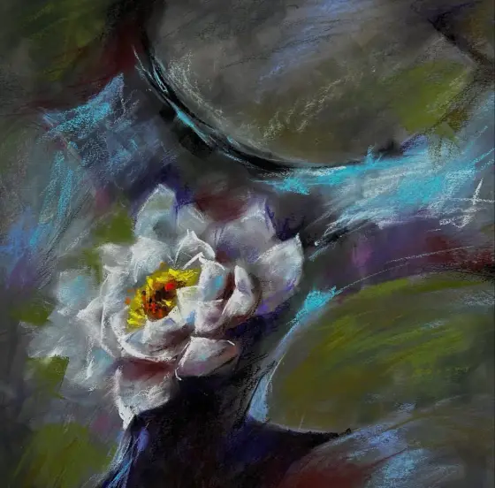 Blomma i rörelse. - Pastell av Nadezda Beletskaya
