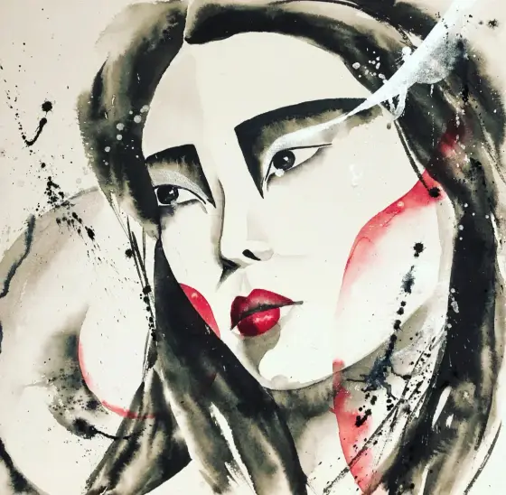 Kabuki-flicka. thumbnail 1