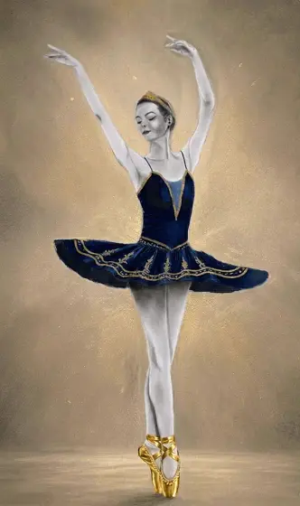 Infinite Pirouette av Mary G - Acryl door Mary G