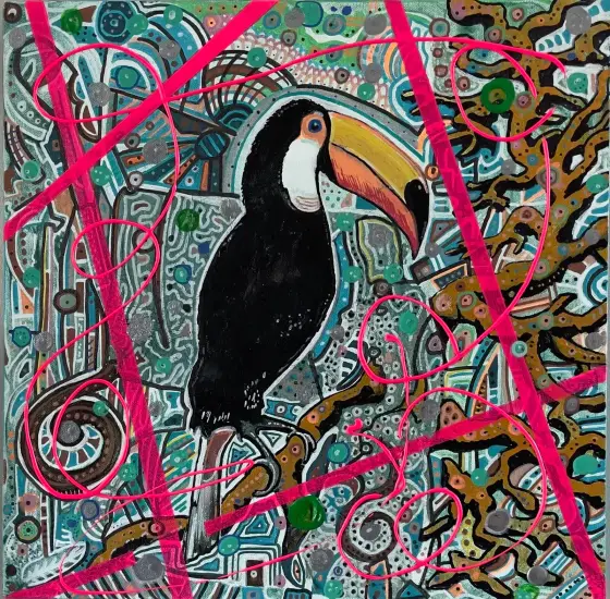 Crazy Tucan - Blandet teknik af KvantART