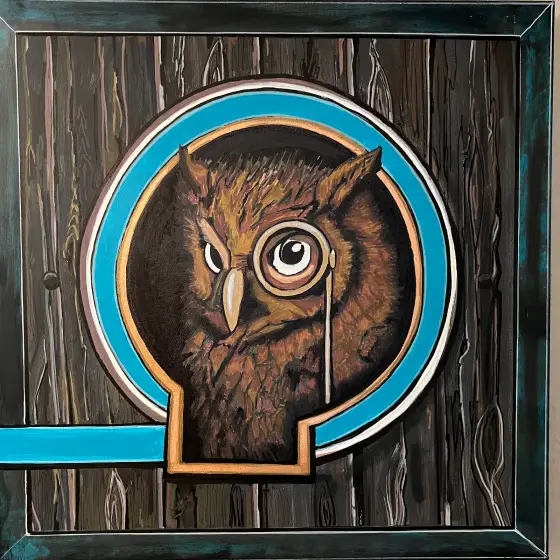 I See You - The Owl - Gemengde techniek door KvantART
