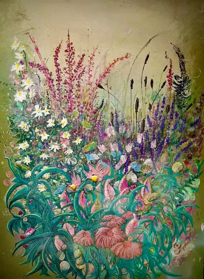 Sommarblommor - Acryl door KvantART
