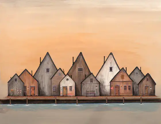 Stilla i Hamnkvarteret 1 - Acryl door KvantART