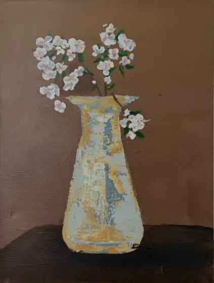 Blomster i Åldrad Vas - Acryl door G E T T I