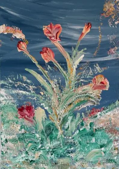 Dusty coral - Acryl door Johanna Odder