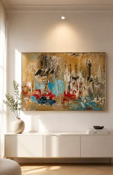Mellan kaos och skönhet - Acryl door Johanna Odder