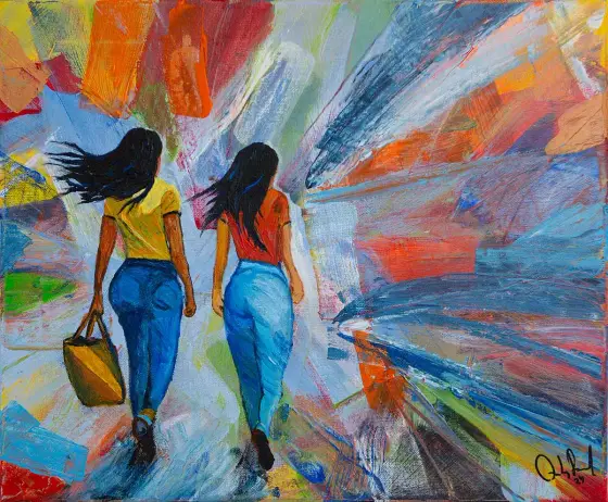 Best Friends Forever - Acryl door Andy Renard