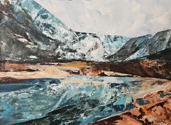 Mountain Serenity - Acryl door Tatiana Hellum