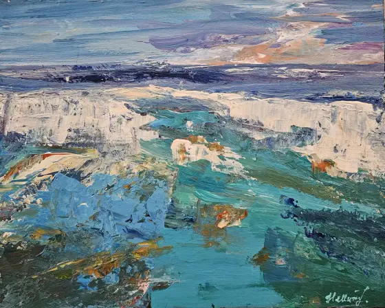 Turquoise State of Mind - Acryl door Tatiana Hellum