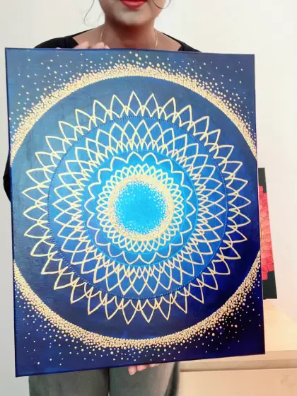 Celestial blue mandala thumbnail 4