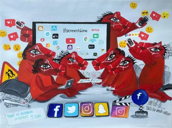 Screentime – Acrylic by Hjort i Sälen