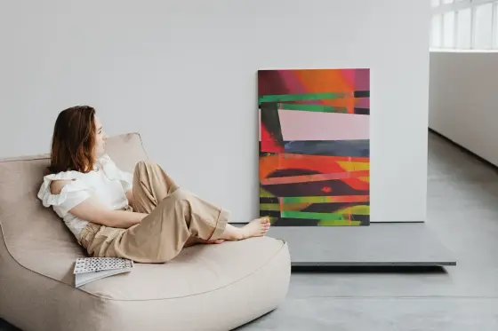 Stor tavla abstrakt konst Abstrakt Resonans - Acryl door Kenneth Svensson