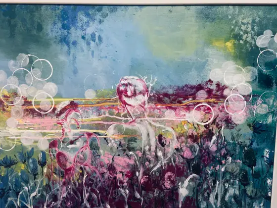 Blomsterskuggor 4 - Acryl door Lei Shen