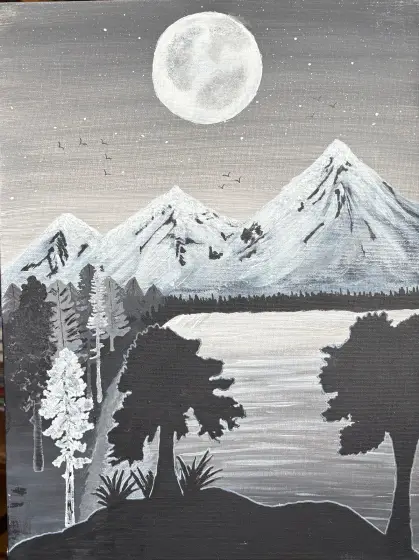 De vita trädet – Acrylic by Ann-Christin (Acmpainting) Martinsson