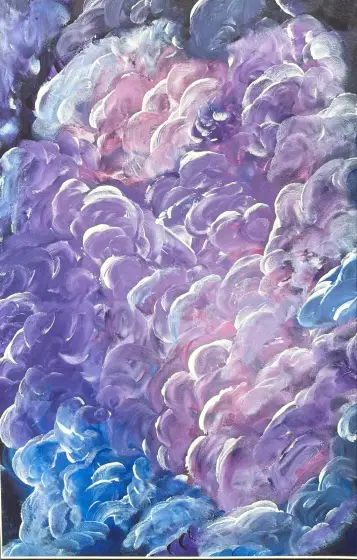 Molnen - Akryl af Ann-Christin (Acmpainting) Martinsson