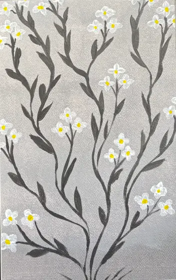 Tre små blommor – Acrylic by Ann-Christin (Acmpainting) Martinsson