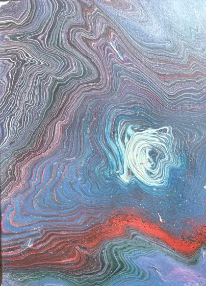 Vulkanen - Acryl door Ann-Christin (Acmpainting) Martinsson