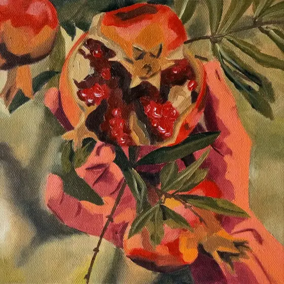 Sprängäpple - Acryl door Lovisa Kexel Sandberg