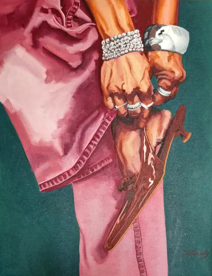 R.. - Acryl door Lovisa Kexel Sandberg