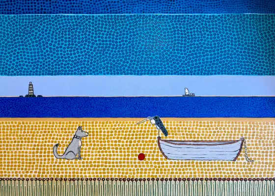 Fetch the ball – Mixed Media by Vivianne Otsa