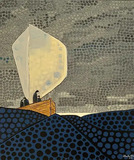Ocean blues – Acrylic by Vivianne Otsa