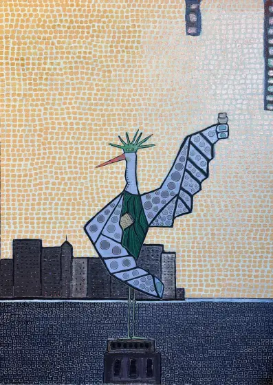 Statue of Wings – Acrylic by Vivianne Otsa