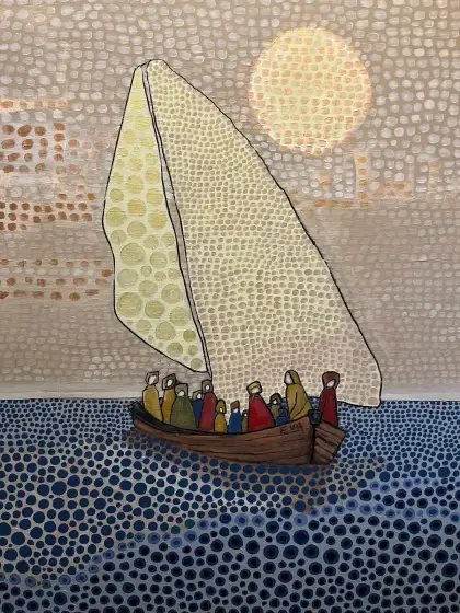 The beginning - Acryl door Vivianne Otsa
