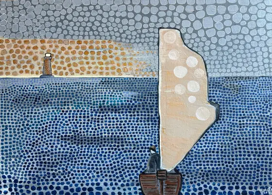 The fisherman – Acrylic by Vivianne Otsa