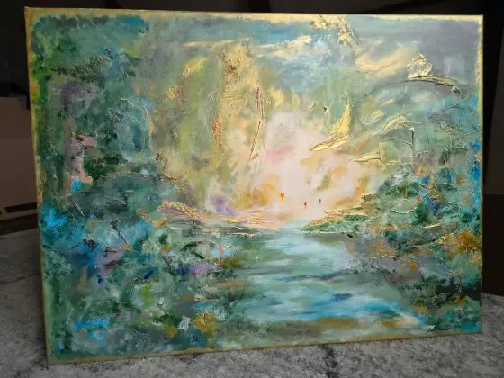 Emerald flight - Acryl door Lisa Lithman
