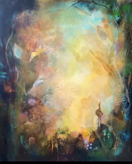 Abstrakt Mysterium i Naturen - Acryl door Arja Hermansson